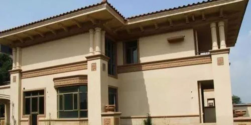 在農(nóng)村小別墅用真石漆裝修外墻，效果圖美絕了