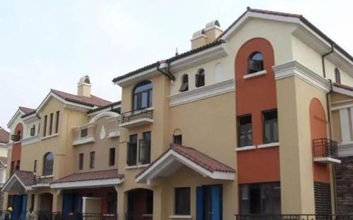 在農(nóng)村小別墅用真石漆裝修外墻，效果圖美絕了